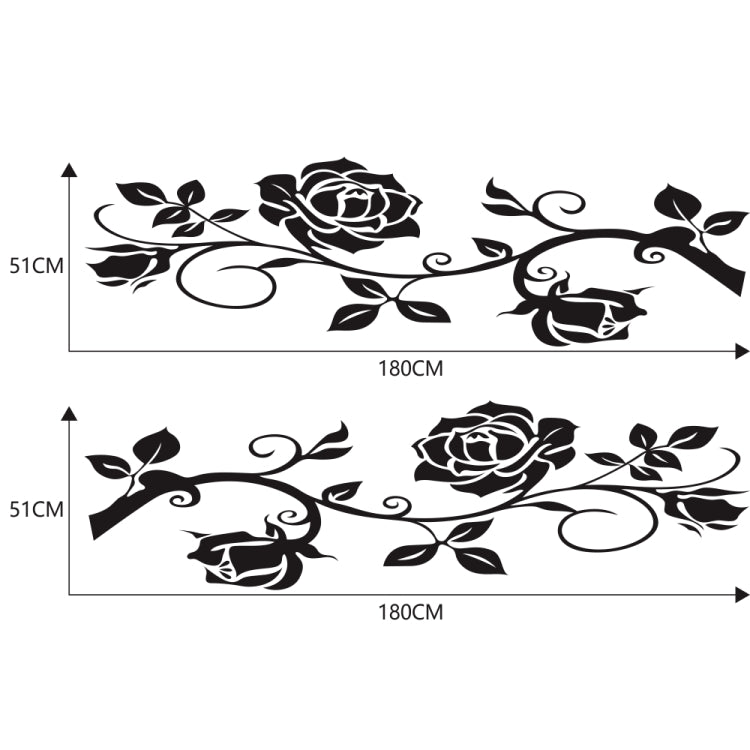 2 PCS/Set D-545 Rose Pattern Car Modified Decorative Sticker, D-545
