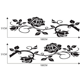 2 PCS/Set D-545 Rose Pattern Car Modified Decorative Sticker, D-545