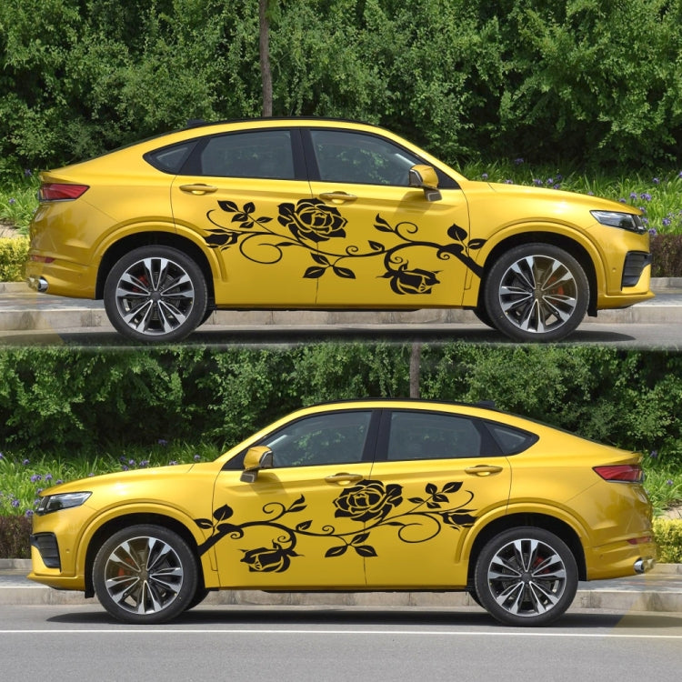 2 PCS/Set D-545 Rose Pattern Car Modified Decorative Sticker, D-545