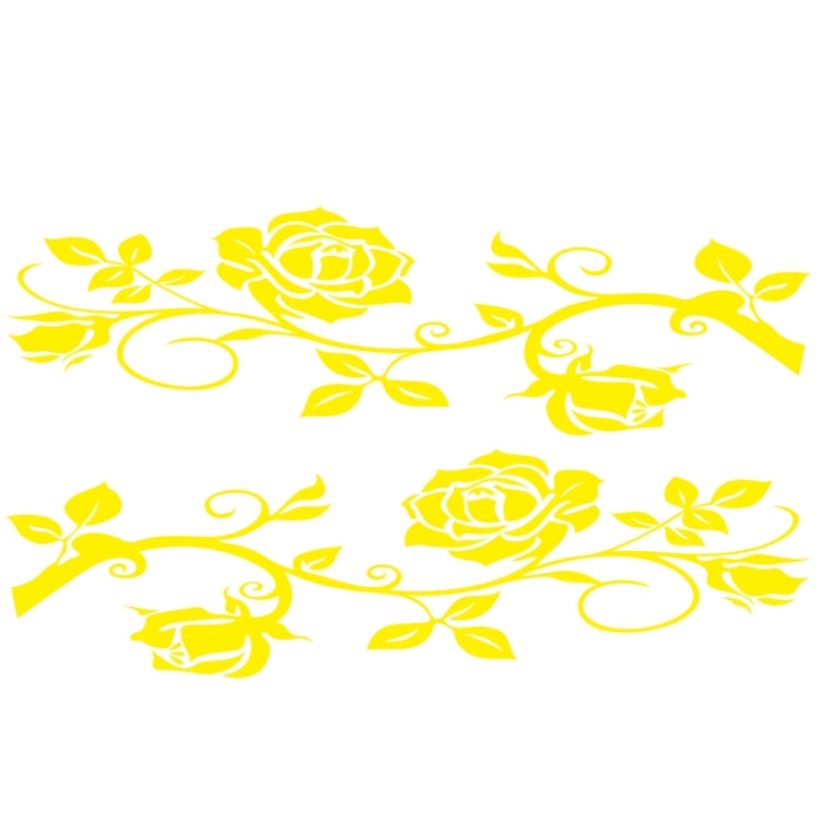 2 PCS/Set D-545 Rose Pattern Car Modified Decorative Sticker, D-545