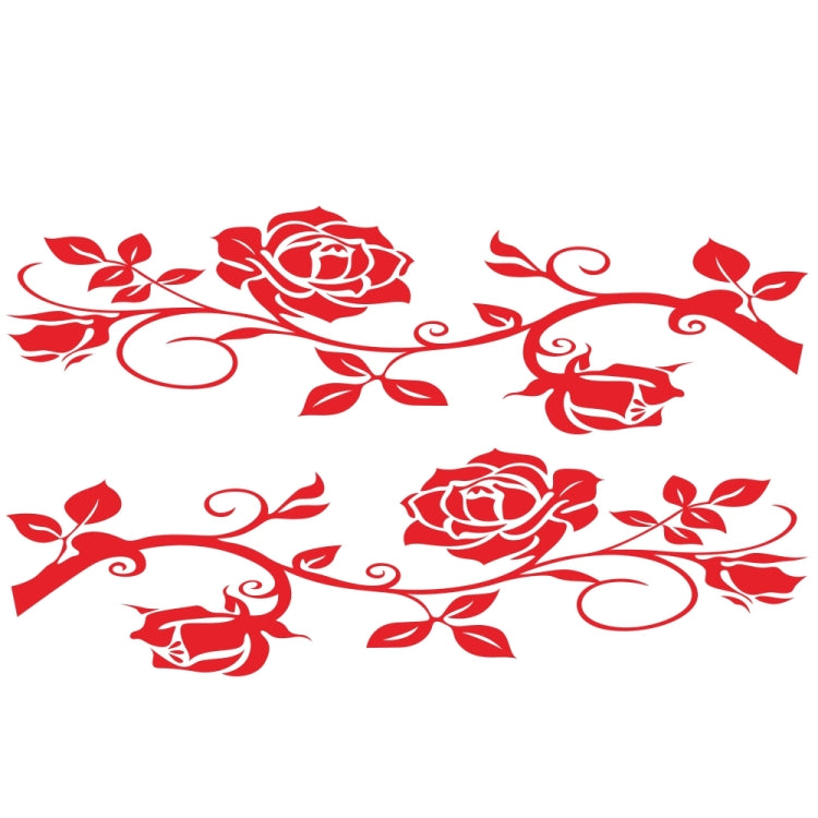 2 PCS/Set D-545 Rose Pattern Car Modified Decorative Sticker, D-545