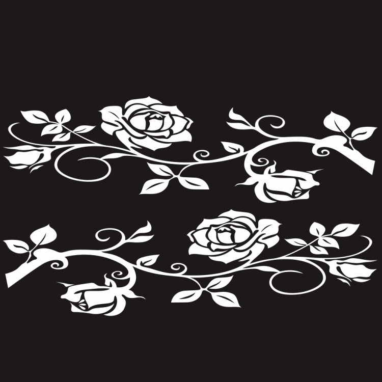 2 PCS/Set D-545 Rose Pattern Car Modified Decorative Sticker, D-545