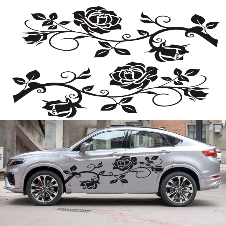 2 PCS/Set D-545 Rose Pattern Car Modified Decorative Sticker, D-545