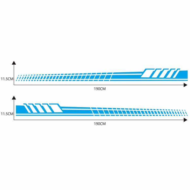2 PCS/Set D-707 Striped Totem Pattern Car Modified Decorative Sticker, D-707