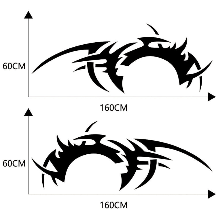 2 PCS/Set D-719 Flame Hot Wheel Pattern Car Modified Decorative Sticker, D-719