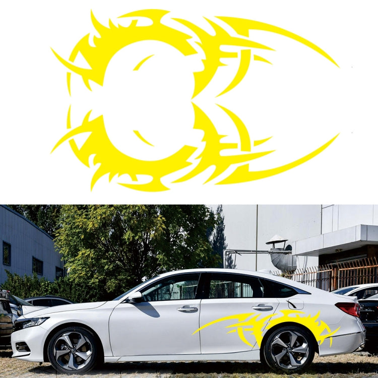 2 PCS/Set D-719 Flame Hot Wheel Pattern Car Modified Decorative Sticker, D-719