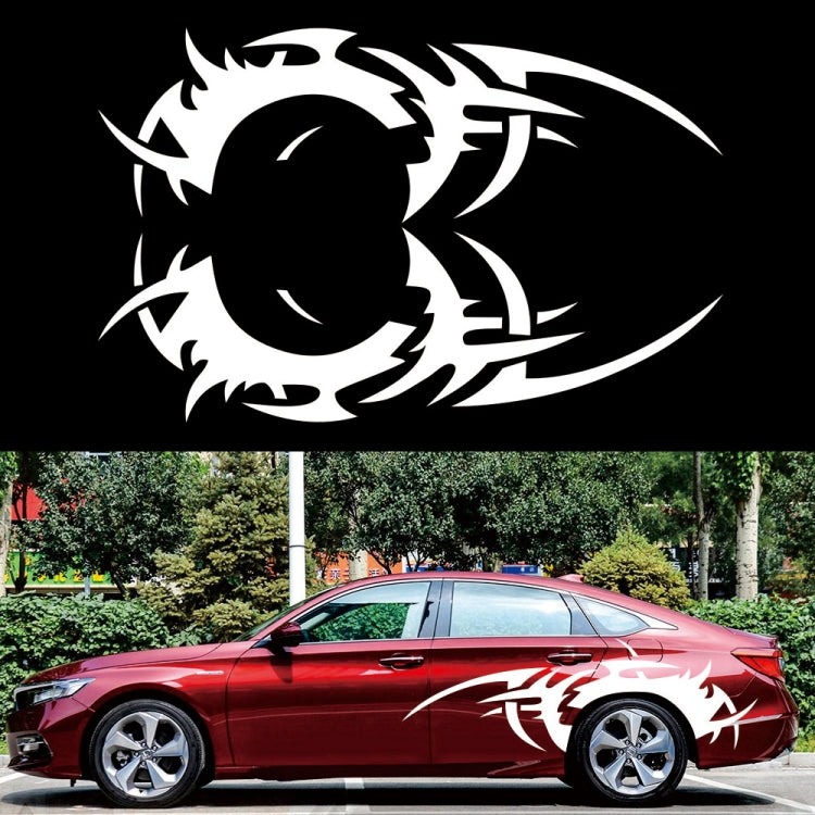 2 PCS/Set D-719 Flame Hot Wheel Pattern Car Modified Decorative Sticker, D-719