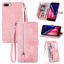 Load image into Gallery viewer, Embossed Flower Shockproof Leather Phone Case, For iPhone SE 2022 / SE 2020 / 8 / 7, For iPhone 8 Plus / 7 Plus