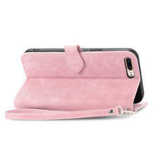 Load image into Gallery viewer, Embossed Flower Shockproof Leather Phone Case, For iPhone SE 2022 / SE 2020 / 8 / 7, For iPhone 8 Plus / 7 Plus