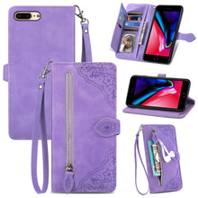 Load image into Gallery viewer, Embossed Flower Shockproof Leather Phone Case, For iPhone SE 2022 / SE 2020 / 8 / 7, For iPhone 8 Plus / 7 Plus