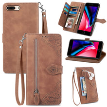 Load image into Gallery viewer, Embossed Flower Shockproof Leather Phone Case, For iPhone SE 2022 / SE 2020 / 8 / 7, For iPhone 8 Plus / 7 Plus