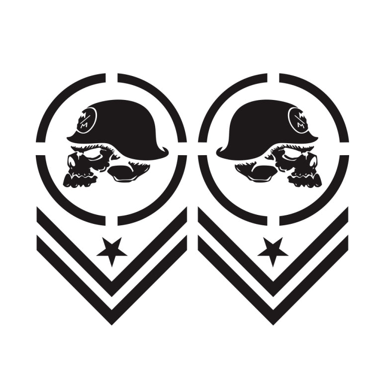2 PCS/Set D-739 Skull Pattern Car Modified Decorative Sticker, D-739