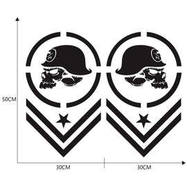 2 PCS/Set D-739 Skull Pattern Car Modified Decorative Sticker, D-739