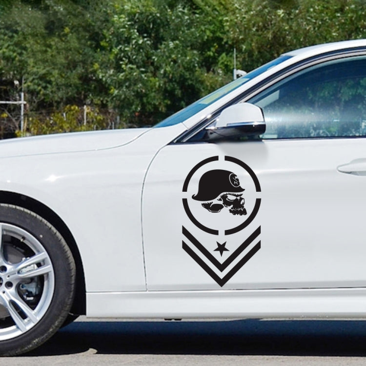 2 PCS/Set D-739 Skull Pattern Car Modified Decorative Sticker, D-739