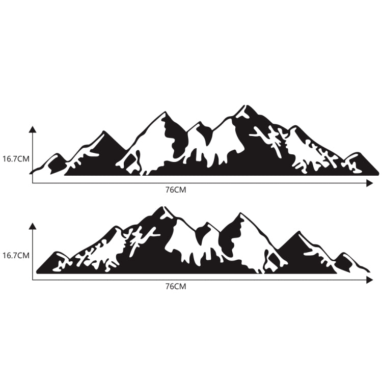 2 PCS/Set D-750 Mountain Pattern Car Modified Decorative Sticker, D-750