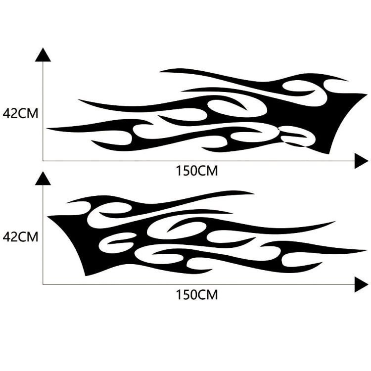 2 PCS/Set D-751 Flame Pattern Car Modified Decorative Sticker, D-751