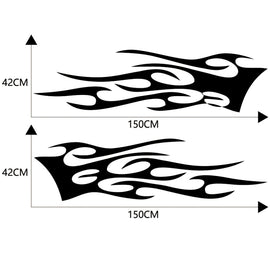 2 PCS/Set D-751 Flame Pattern Car Modified Decorative Sticker, D-751