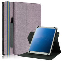 Load image into Gallery viewer, Cloth Texture Horizontal Flip Universal Tablet PC Leather Case with Pen Slot
