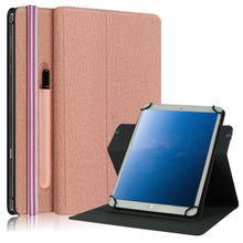 Load image into Gallery viewer, Cloth Texture Horizontal Flip Universal Tablet PC Leather Case with Pen Slot