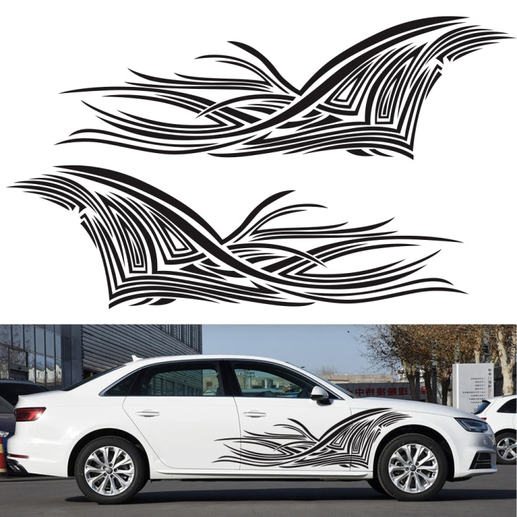 2 PCS/Set D-752 Lines Pattern Car Modified Decorative Sticker, D-752