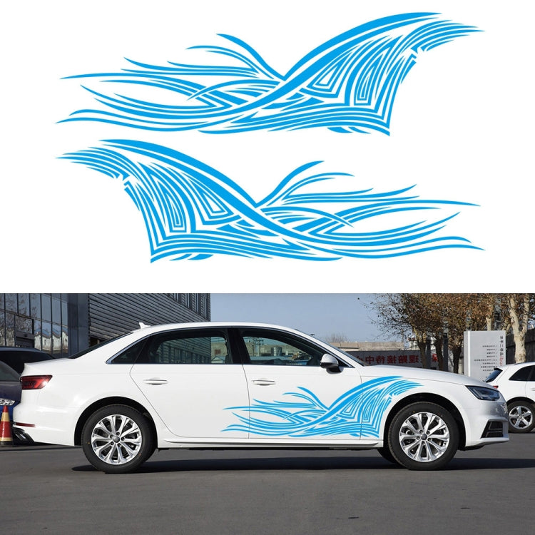2 PCS/Set D-752 Lines Pattern Car Modified Decorative Sticker, D-752