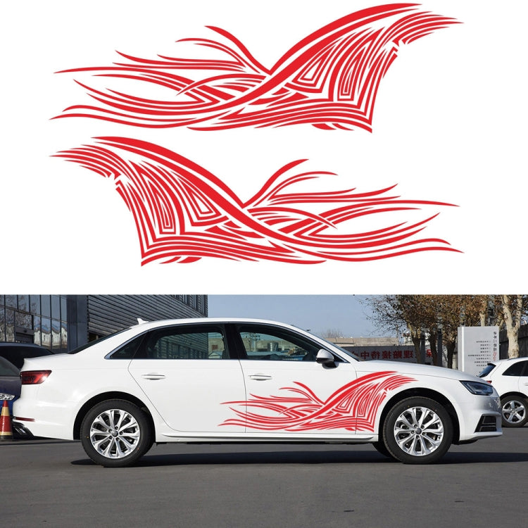 2 PCS/Set D-752 Lines Pattern Car Modified Decorative Sticker, D-752