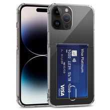 Load image into Gallery viewer, Transparent TPU Phone Case with Card Slots, For iPhone 14 Pro, For iPhone 14