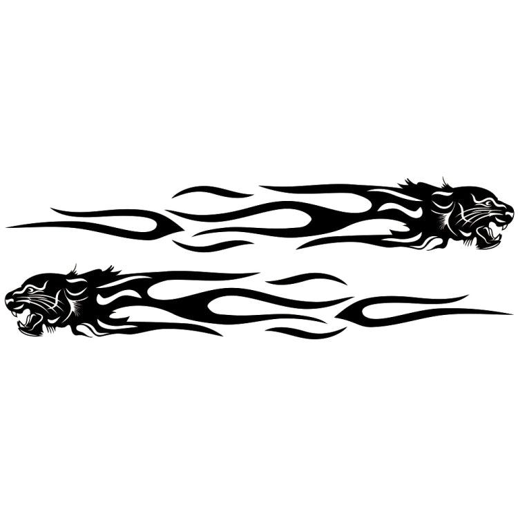 2 PCS/Set D-815 Flame Lion Pattern Car Modified Decorative Sticker, D-815