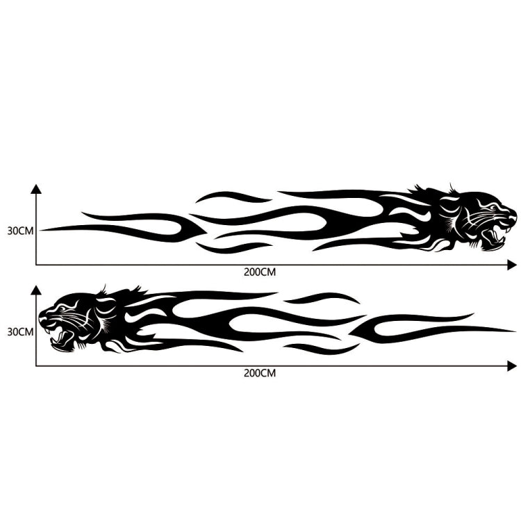 2 PCS/Set D-815 Flame Lion Pattern Car Modified Decorative Sticker, D-815