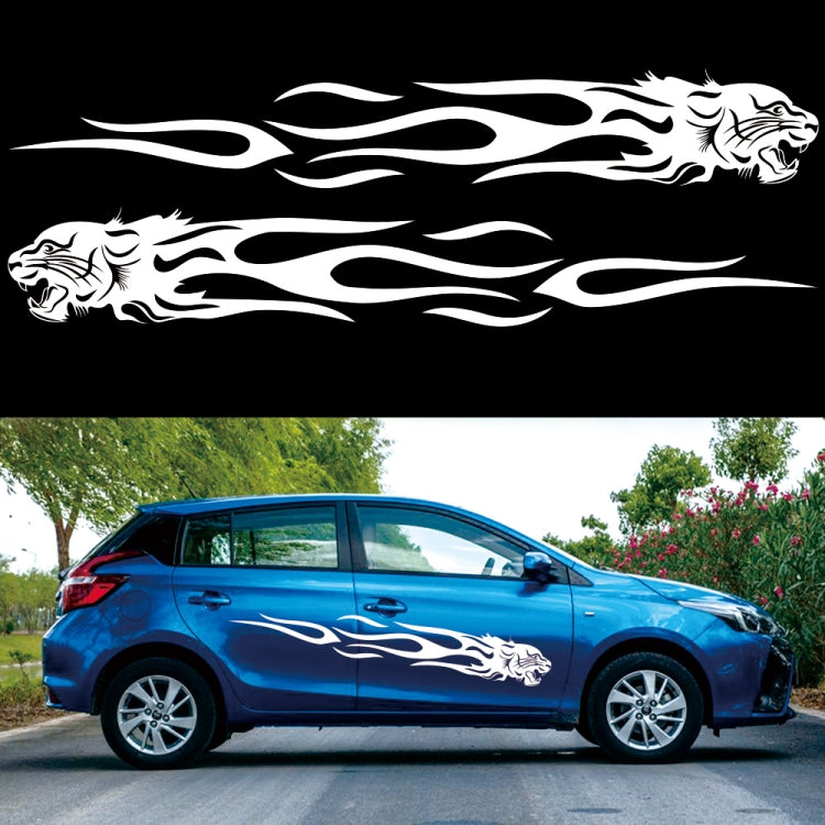 2 PCS/Set D-815 Flame Lion Pattern Car Modified Decorative Sticker, D-815