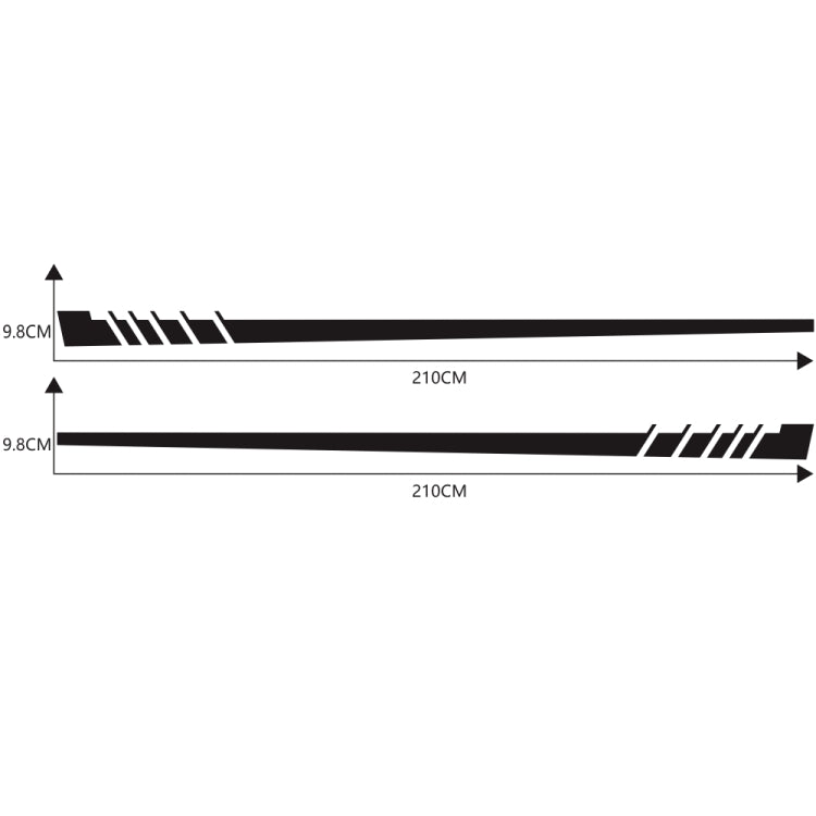 2 PCS/Set D-854 Stripe Pattern Car Modified Decorative Sticker, D-854