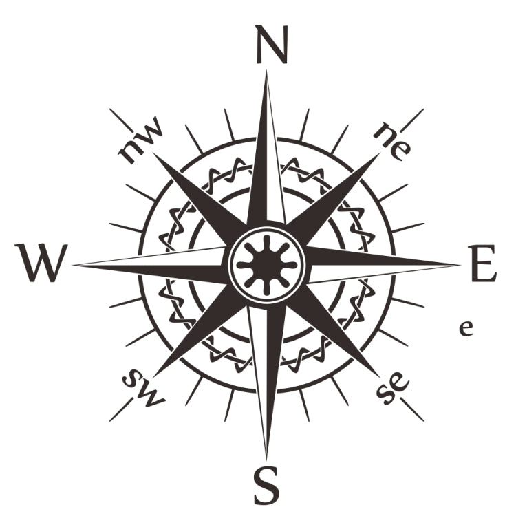 D-863 Compass Pattern Car Modified Decorative Sticker, D-863