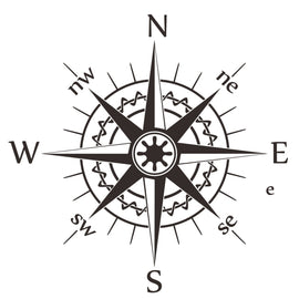 D-863 Compass Pattern Car Modified Decorative Sticker, D-863