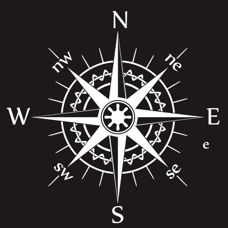 D-863 Compass Pattern Car Modified Decorative Sticker, D-863