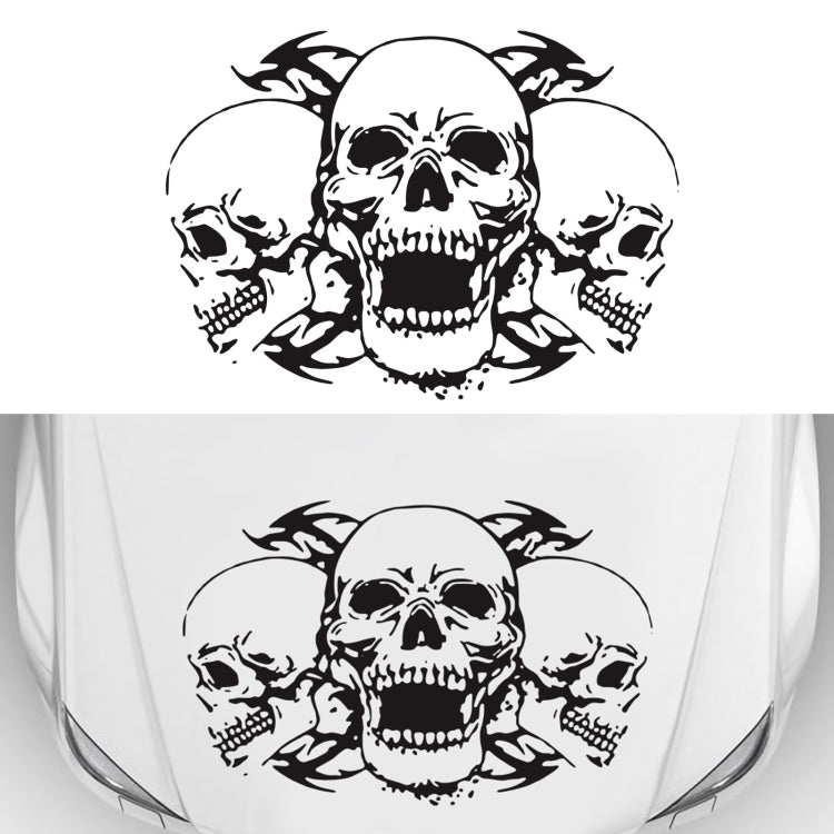 D-923 Three Skulls Pattern Car Modified Decorative Sticker, D-923