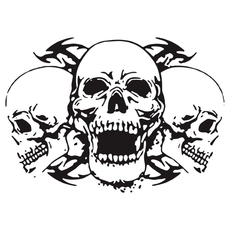 D-923 Three Skulls Pattern Car Modified Decorative Sticker, D-923