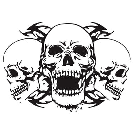 D-923 Three Skulls Pattern Car Modified Decorative Sticker, D-923