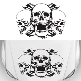 D-923 Three Skulls Pattern Car Modified Decorative Sticker, D-923