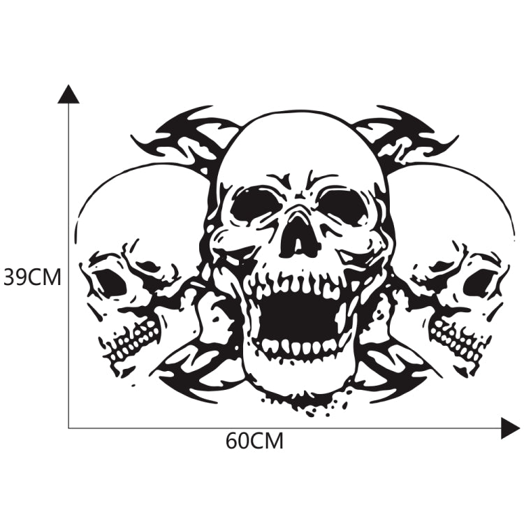D-923 Three Skulls Pattern Car Modified Decorative Sticker, D-923