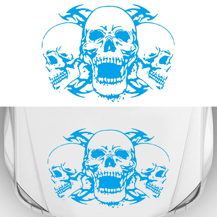 D-923 Three Skulls Pattern Car Modified Decorative Sticker, D-923