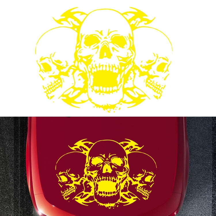 D-923 Three Skulls Pattern Car Modified Decorative Sticker, D-923