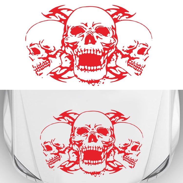 D-923 Three Skulls Pattern Car Modified Decorative Sticker, D-923