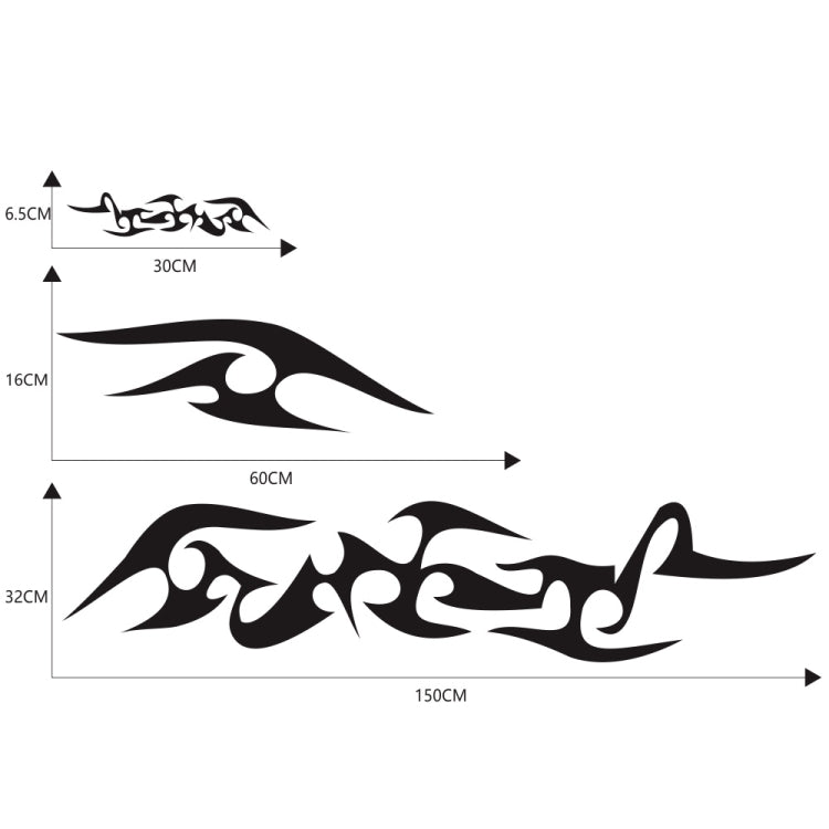 2 PCS/Set D-925 Flame Pattern Car Modified Decorative Sticker, D-925, D-924
