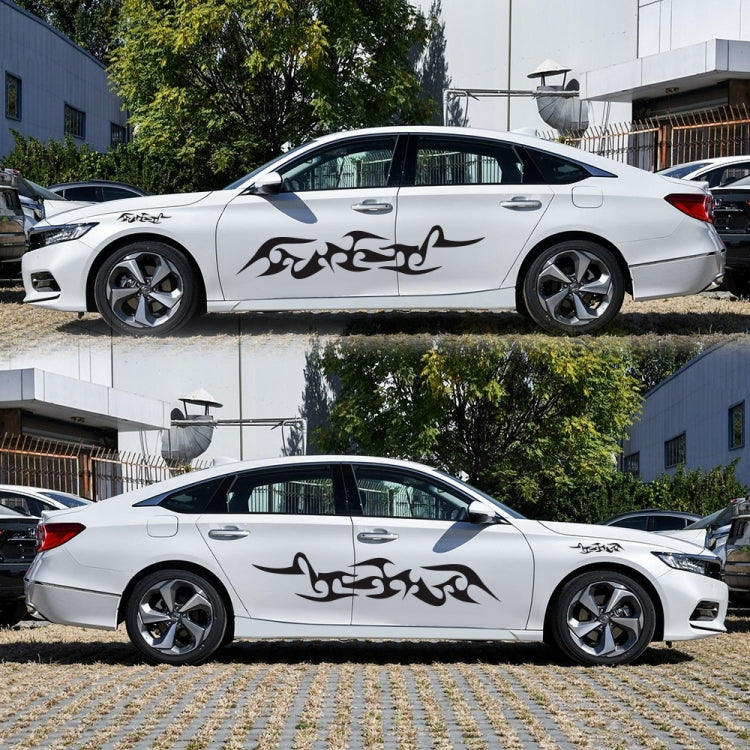 2 PCS/Set D-925 Flame Pattern Car Modified Decorative Sticker, D-925, D-924