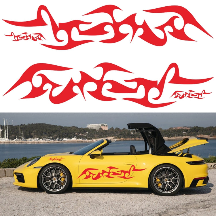 2 PCS/Set D-925 Flame Pattern Car Modified Decorative Sticker, D-925, D-924