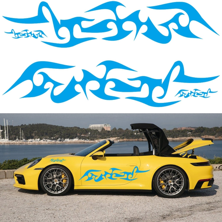 2 PCS/Set D-925 Flame Pattern Car Modified Decorative Sticker, D-925, D-924