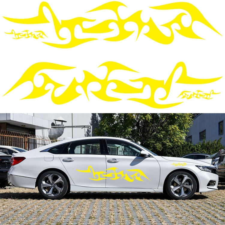 2 PCS/Set D-925 Flame Pattern Car Modified Decorative Sticker, D-925, D-924