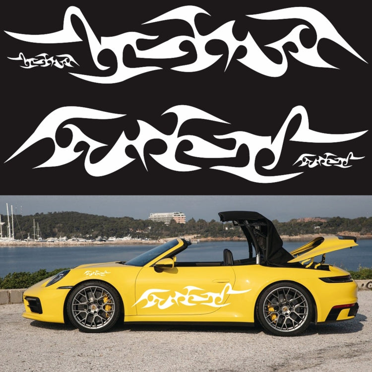 2 PCS/Set D-925 Flame Pattern Car Modified Decorative Sticker, D-925, D-924