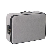 Load image into Gallery viewer, Large Capacity Multi-layers Foldable Fabric Document Storage Bag, Two Layers-Unlocked, Two Layers-Locked, Three Layers-Unlocked, Three Layers-Locked, Double Zipper-Locked