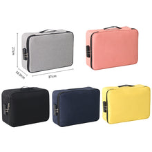 Load image into Gallery viewer, Large Capacity Multi-layers Foldable Fabric Document Storage Bag, Two Layers-Unlocked, Two Layers-Locked, Three Layers-Unlocked, Three Layers-Locked, Double Zipper-Locked